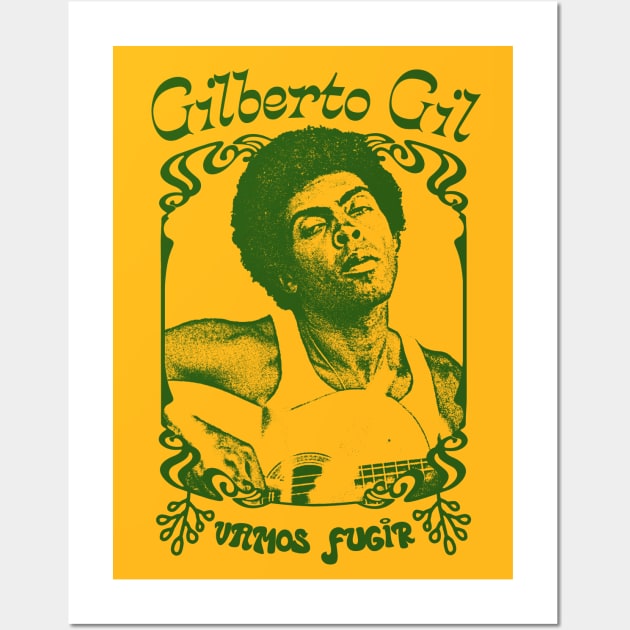 Gilberto Gil \/\/\/ Retro Original Fan Art Design Wall Art by DankFutura